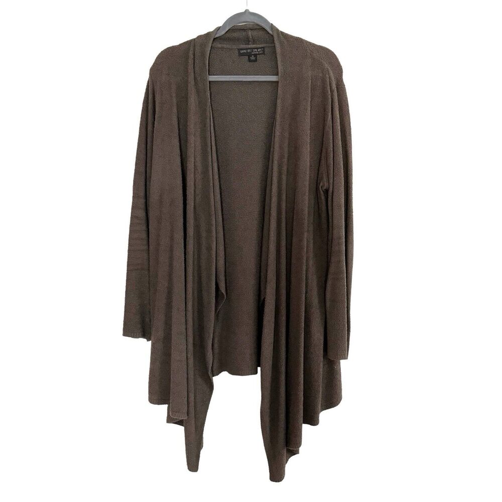 Barefoot Dreams CozyLite Island Wrap Waterfall Cardigan Brown Womens Plus Sz 1X